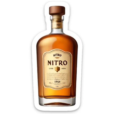Whiskey Flasche MIT DER AUFSCHRIFT NITRO WHISKY 1990 sticker