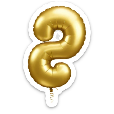 gold number one balloon sticker