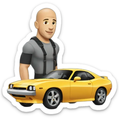 Vin diesel repair à car sticker