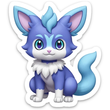 Purloin-Espurr-Meowstic-Fakémon-hybrid-creature (full body)  sticker