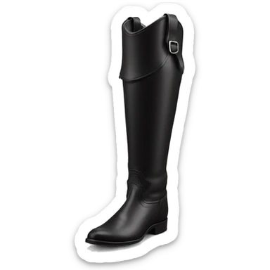 Reitstiefel schwarz Leder  sticker