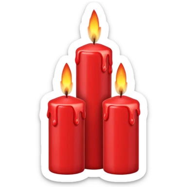 RED CANDLES sticker