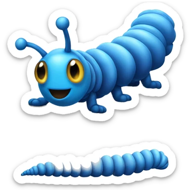 absolem blue catepillar realistic sticker