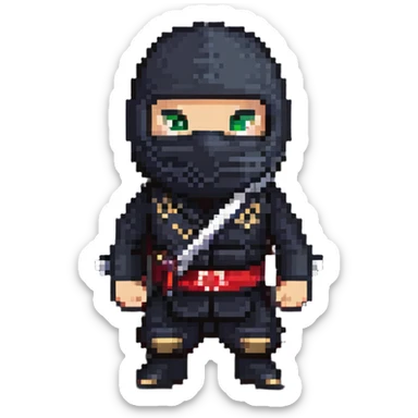 masked ninja sticker