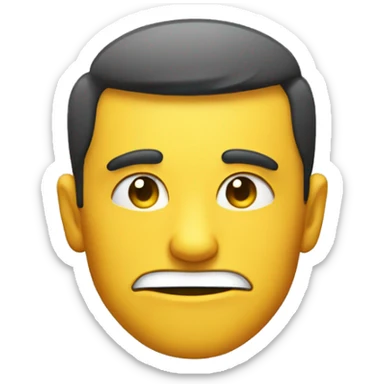 A smug smirking face sticker