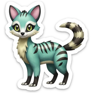 Meloetta-Vernid-Trico-Sergal-Civet-Pokémon-Fakémon-creature sticker