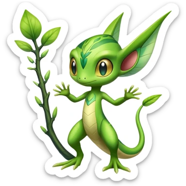 Exotic Treecko-Celebi-hybrid full body sticker
