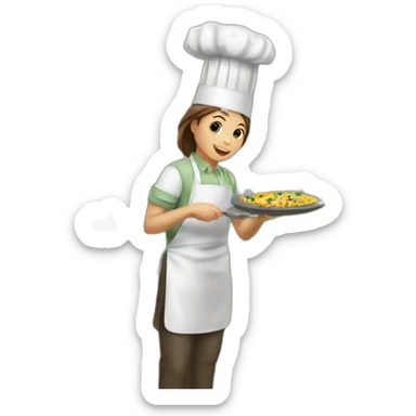 Castor en train de cuisiner sticker