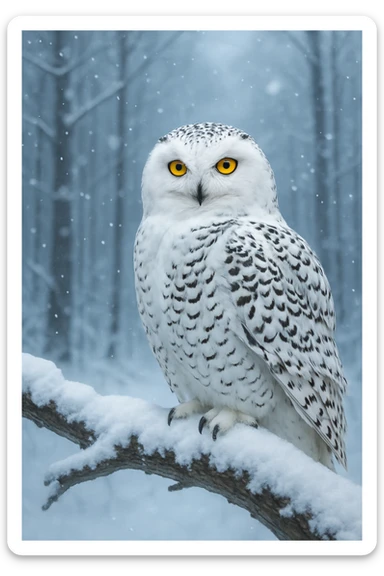 Snowy owl sticker