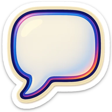 white speach bubble sticker