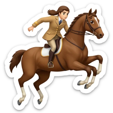 Horse jumping sticker