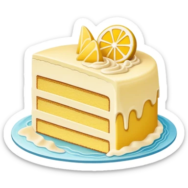 slice of beach cake sticker