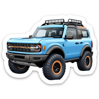 Ford bronco sport area powder blue sticker