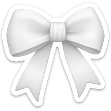 White bow  sticker