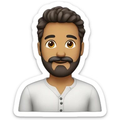 5'4 bengali with moustache and beard sticker