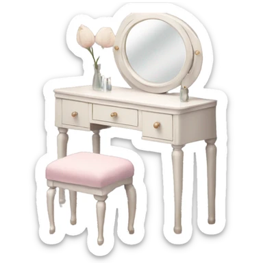 Vanity table with mirror  sticker