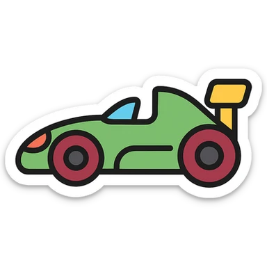 green race car sticker