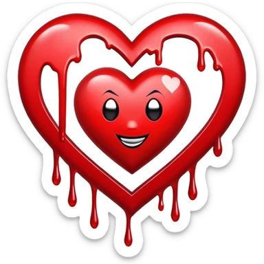 Harley Quinn heart sticker