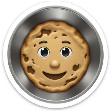 cookie batter in a metal bowl sticker