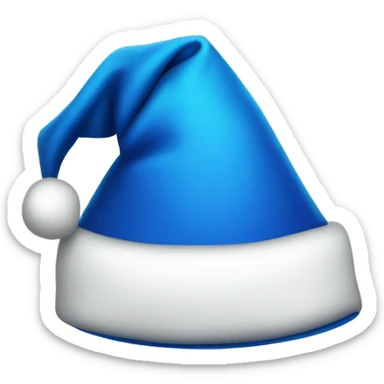 Blue Santa hat sticker