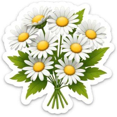 bouquet of 5 daisy sticker