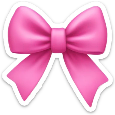 pink heart bow sticker