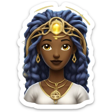 Technomancy Goddess is a mystical being who controls both magic and technology. She can cast spells on technological networks. Her powers blend the ancient art of magic with advanced cybernetics and technology. She can command machines sticker