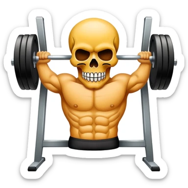 Calavera musculosa en el gym  sticker