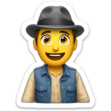 Vendedor de cupones de la once sticker