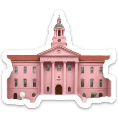 pink Stanford university building w/o mentioning Santford sticker