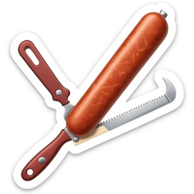 sausage with a razor blade inside sticker
