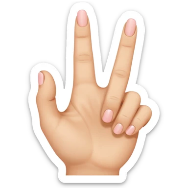 hand emoji with index and thumb showing a letter "L" while the middle finger, ring finger, and pinky finger is closed showing a "B" sticker