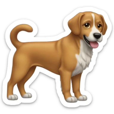 Un chat et un chien qui se serre la patte sticker