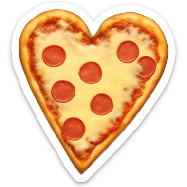 Cheese pizza heart  sticker