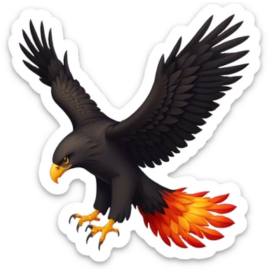 Black eagle like Phoenix  sticker