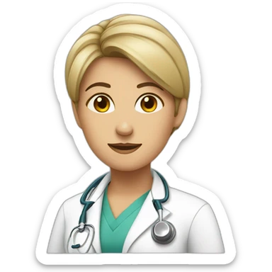 female doctor advice sticker