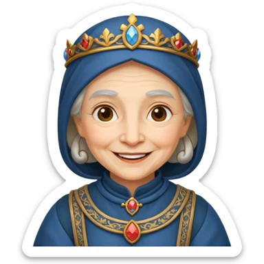 The kind and amiable grandmother in medieval fairy tales sticker