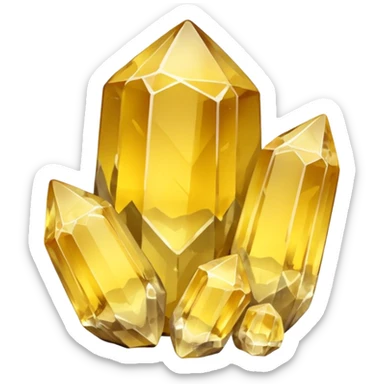 raw quartz crystal yellow sticker