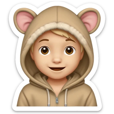 Animal Hoodie Kid sticker