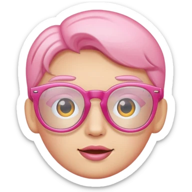  a barbie pink glasses sticker