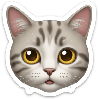 cat with expression of incomprehension  sticker