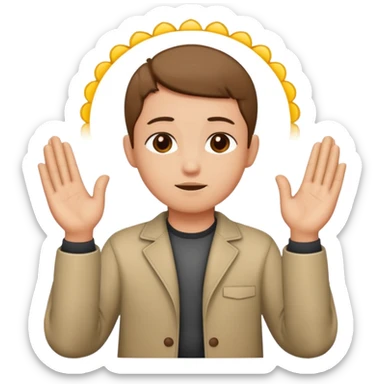 Create an emoji that reflects prayer (Islam) sticker