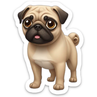 Pug dog sticker