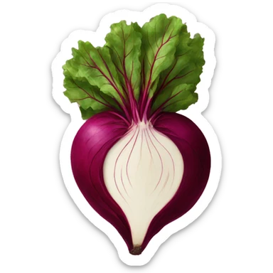 Beetroot, cut through sticker