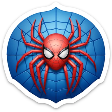 Create spider man logo emoji sticker