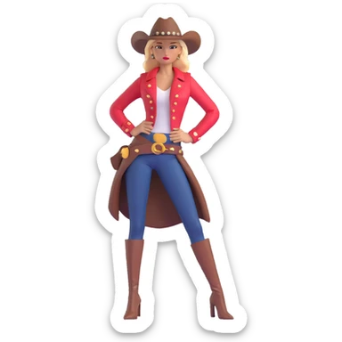 Sophisticated Western female supermodel with high fashion look, striking pose, couture clothing sticker
