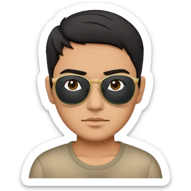 Mexican with dark shades  sticker