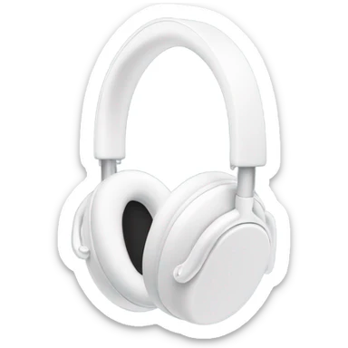 An aesthetic pair of white headphones airpods max  sticker