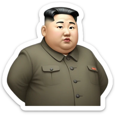 Fat Kim jong-un sticker
