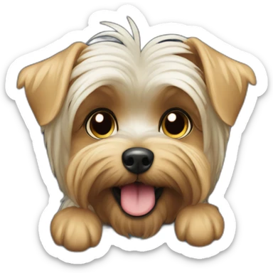 Yorkshire Terrierin in car sticker